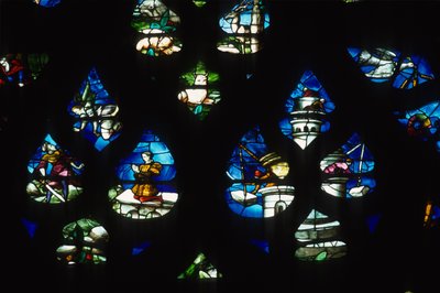 Zuidelijke roosvenster (glas-in-lood) door Martin Chambiges